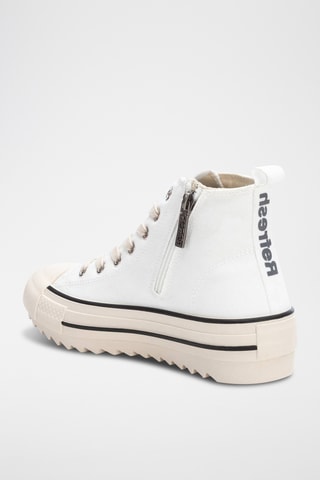 Zapatillas altas con plataforma - Blanco
