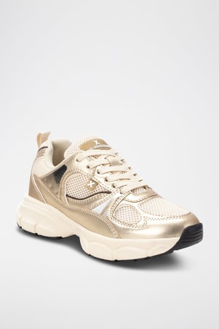 Sapatilhas com plataforma - Dourado