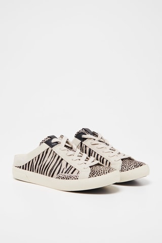 Sapatilhas em couro - Branco e preto