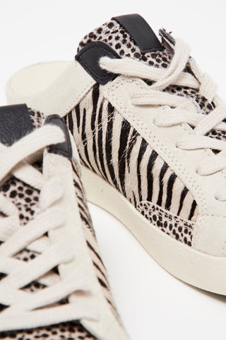 Sapatilhas em couro - Branco e preto