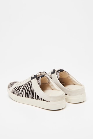 Sapatilhas em couro - Branco e preto