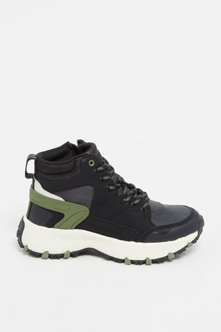 Baskets montantes - Noir et kaki