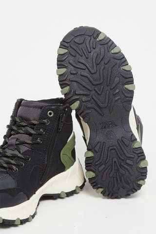 Baskets montantes - Noir et kaki