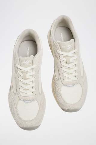 Sapatilhas em couro Bege