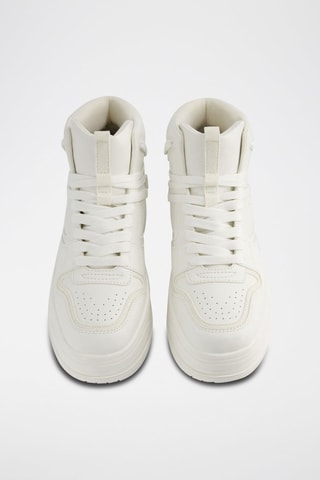 Zapatillas altas con plataforma - Blanco