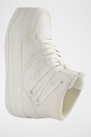 Zapatillas altas con plataforma - Blanco