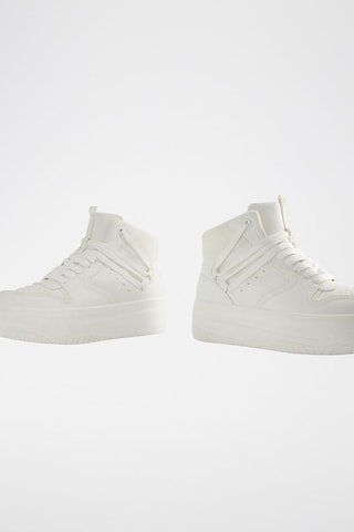Zapatillas altas con plataforma - Blanco