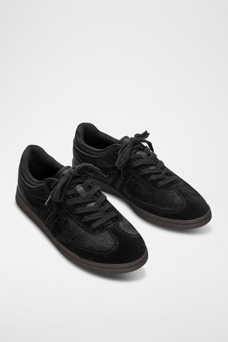 Sapatilhas em couro - Preto