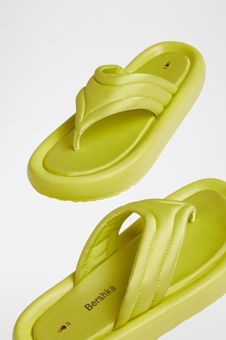 Chinelos de plataforma Verde-lima