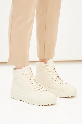 Zapatillas altas - Crudo