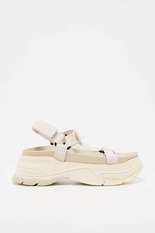 Sandálias com plataforma - Bege