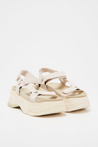 Sandálias com plataforma - Bege