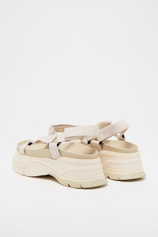 Sandálias com plataforma - Bege