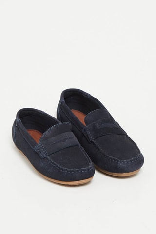 Mocassins en cuir - Bleu marine