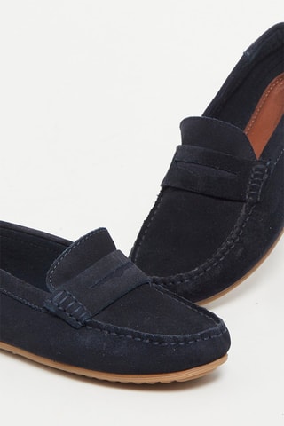 Mocassins en cuir - Bleu marine