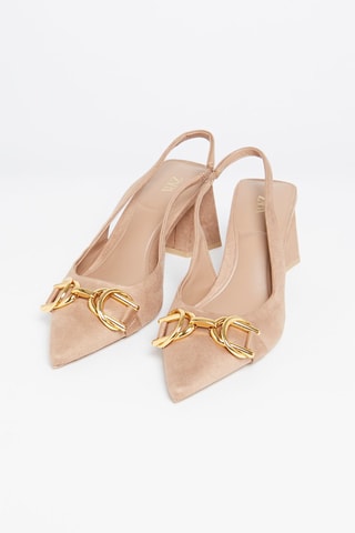 Sapatos de salto Camel