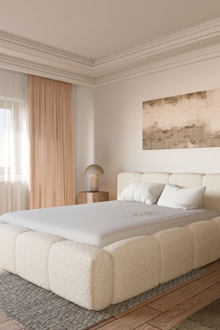 Juego de cama con somier de pino Equinox y colchón híbrido L'Expérience - Firme