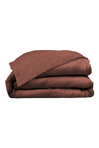 Funda nórdica de gasa de algodón - Marrón