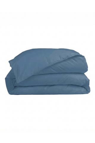Funda nórdica de satén de algodón - Azul
