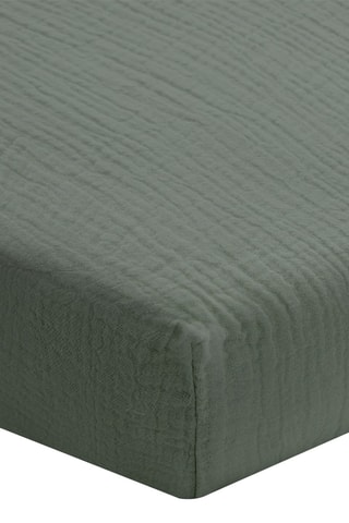 Sábana bajera de gasa de algodón - Caqui