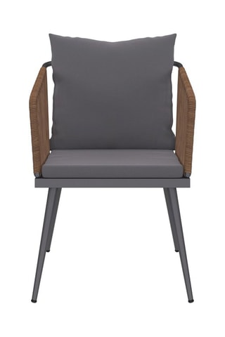 Chaises de jardin Florida en osier avec coussins - lot de 2