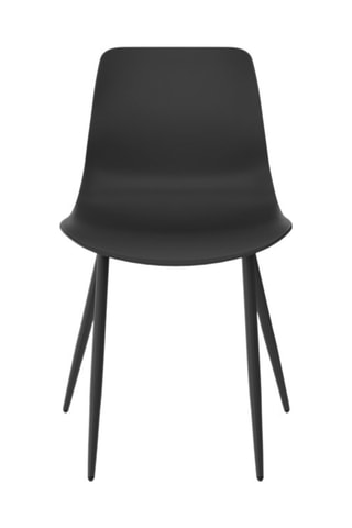 Chaises Nala noires et pieds métal - lot de 6
