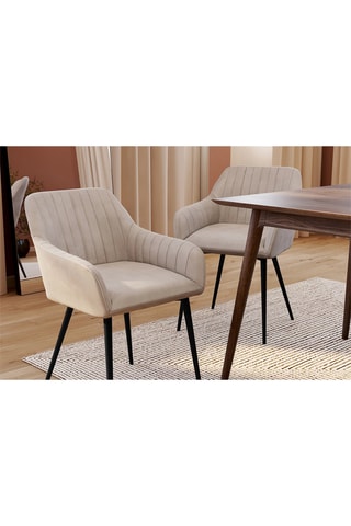 2 chaises Ariana - Taupe et noir