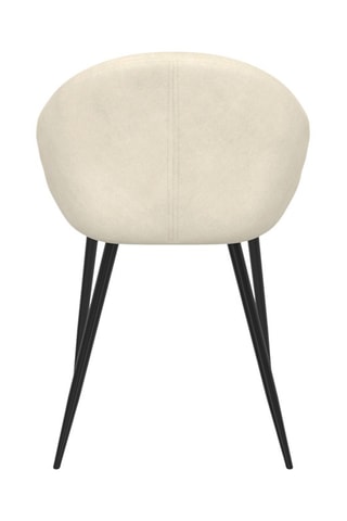 4 chaises Dory - Crème et noir