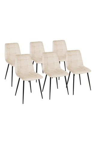 6 chaises Linda - Crème