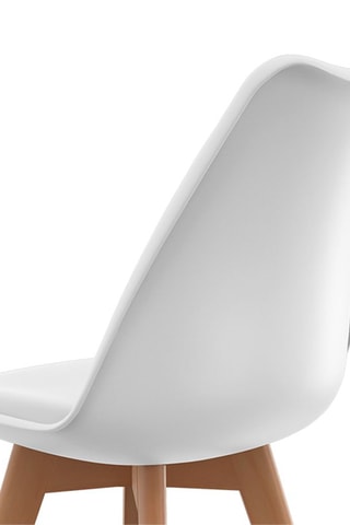 6 chaises Nordia - Naturel et blanc