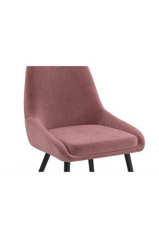 4 chaises Olivia - Gris, beige et rose