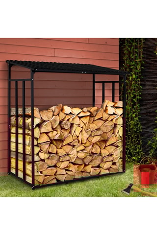 Abri bûches en métal 3 stères avec housse de protection zippable