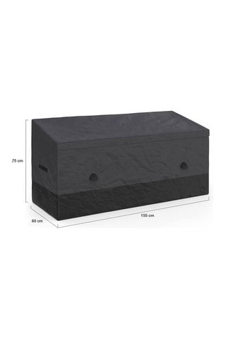 Coffre de rangement pour extérieur gris anthracite avec bâche 600L