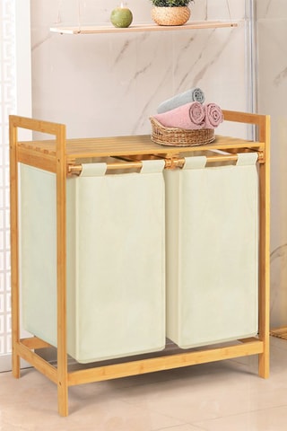 Panier à linge en bambou Maya - Beige