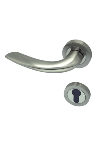 Poignée à cylindre Vérone - Finition chromé et satin nickel - Pour porte de 30 à 50 mm