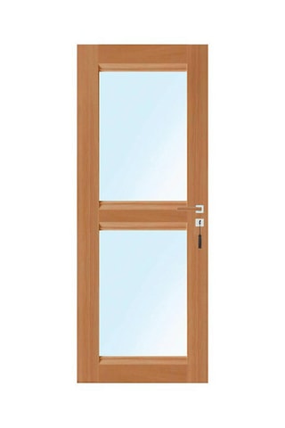 Bloc-porte d'intérieur Classic avec vitrage - Imitation chêne naturel - 73 x 204 cm