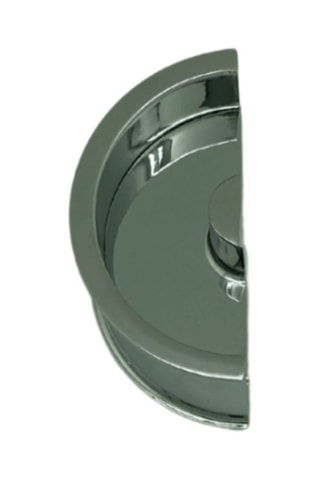Poignée demi-lune pour porte coulissante Design - Chromé brillant - Pour porte de 40 mm