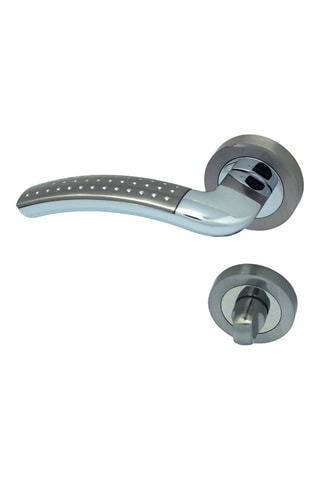 Poignée à condamnation Ancône - Finition chromé et satin nickel - Pour porte de 30 à 50 mm