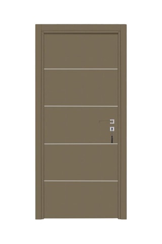 Bloc-porte d'intérieur Seymour - Imitation cuir lichen - 83 x 204 cm