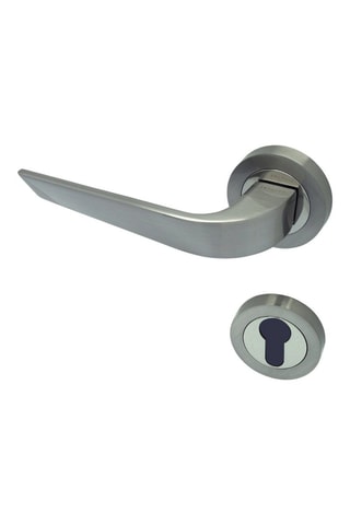 Poignée à cylindre Trieste - Finition satin nickel - Pour porte de 30 à 50 mm