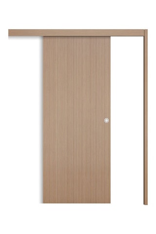 Porte coulissante en applique Miro - Imitation chêne gris - 83 x 204 cm