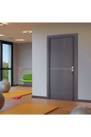 Bloc-porte d'intérieur Riva - Imitation chêne cendré - 83 x 204 cm