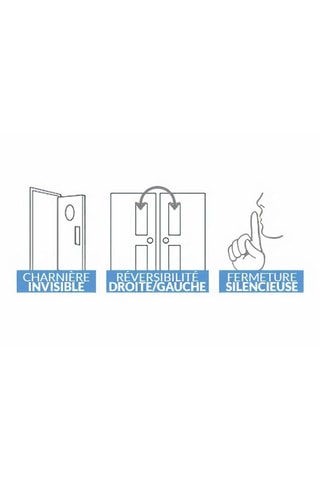 Bloc-porte d'intérieur Seymour - Imitation chêne gris - 83 x 204 cm