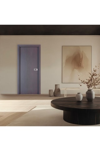 Bloc-porte d'intérieur Miro avec poignée Exclusive - Imitation chêne cendré et gris - 63 x 204 cm