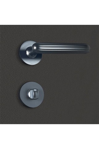 2 poignées de porte à condamnation Davia - 12,9 x 5,2 cm - aspect noir mat