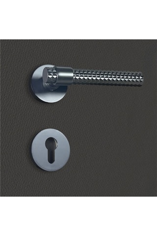 2 poignées de porte à cylindre Asteria - 14 x 5,2 cm - aspect noir mat