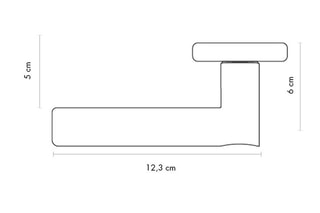 2 poignées de porte à clé Syracuse - 13 x 1,8 x 5,2 cm - finition satin/nickel