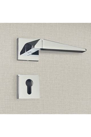 2 poignées de porte à cylindre Tamara - 13 x 6 x 3,9 cm - aspect chrome brillant