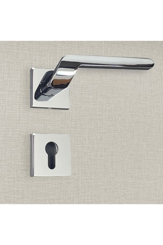 2 poignées de porte à cylindre Luana - 15 x 5,5 x 4,2 cm - aspect chrome brillant