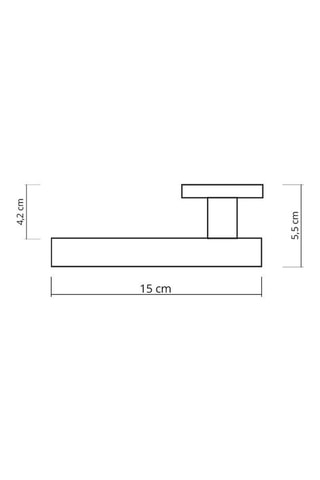 2 poignées de porte à cylindre Luana - 15 x 5,5 x 4,2 cm - aspect chrome brillant